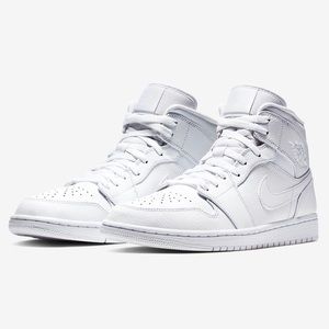 Nike Air Jordan 1 Mid White Sneakers